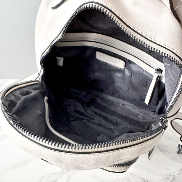 Simply Vera by Vera Wang White Faint Gray Faux Leather Mini Backpack - Picture 8 of 11